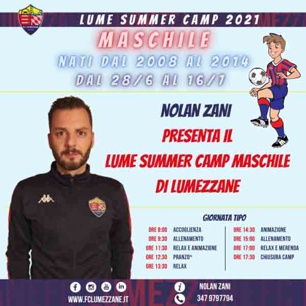 Nolan Zani presenta il Camp Maschile Lumezzane 2021