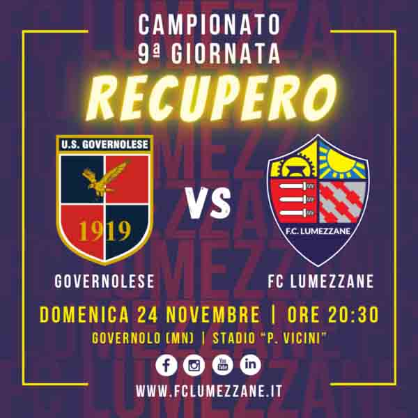 Campionato | recupero 9ª giornata: Governolese-Lumezzane