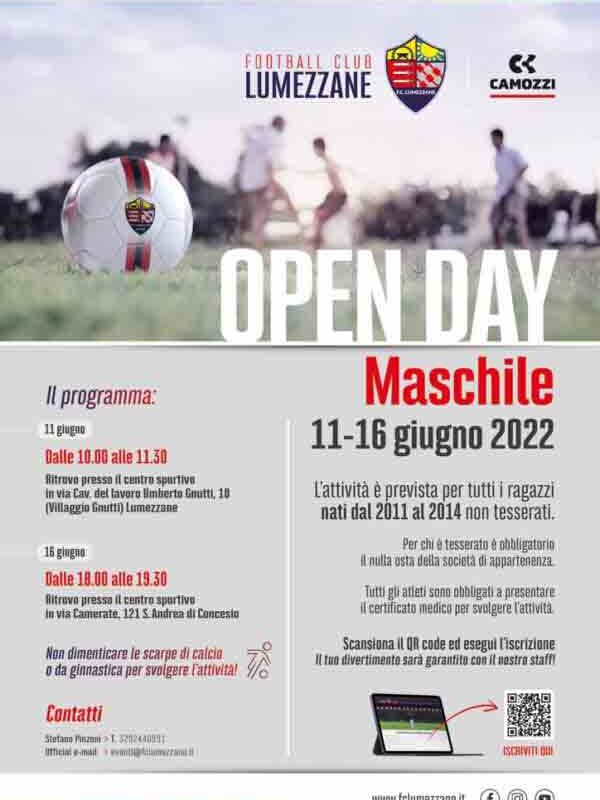 Open Day Lumezzane maschile 2022
